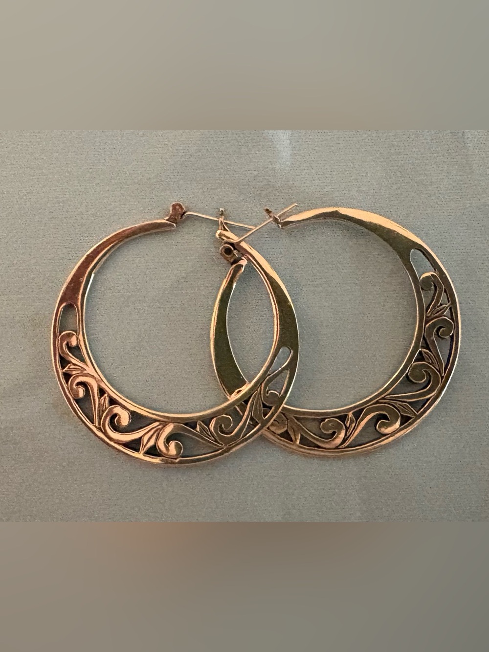 Sterling Silver Filigree Hoop Earrings - Elegant Women's Jewelry